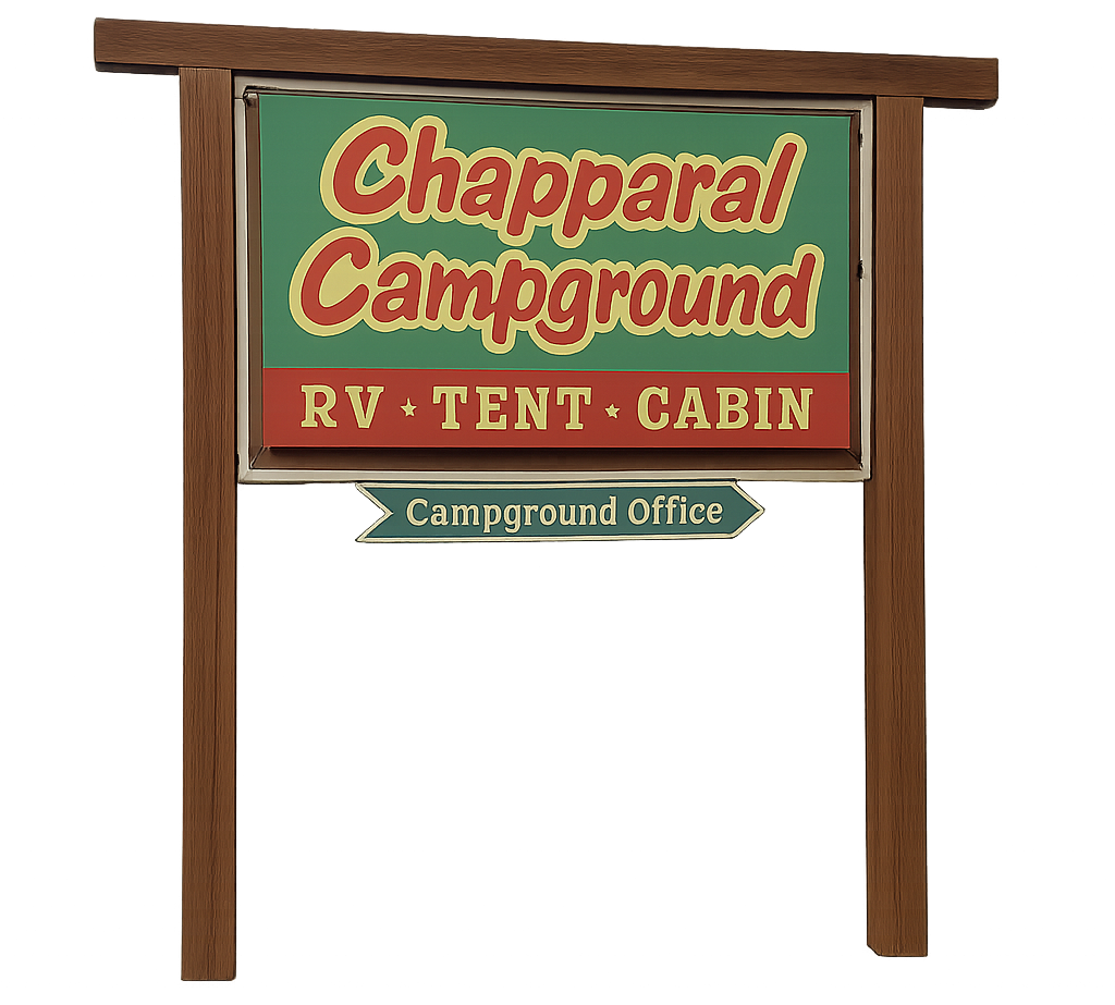 Live Chapparal sign